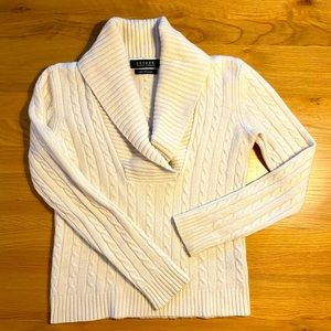 100% Cashmere RALPH LAUREN White Sweater XS